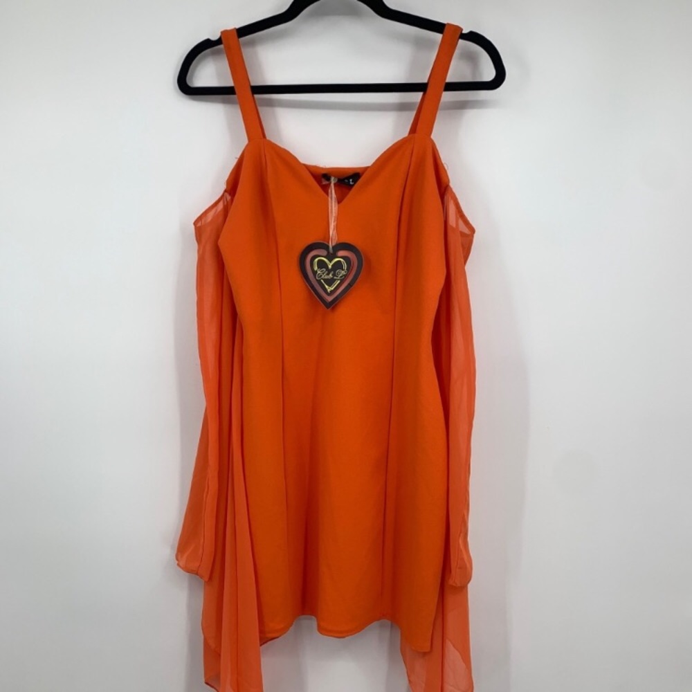 Club L womens 12 dress cold shoulder mini flowy